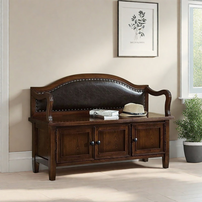 Tabouret avec rangement à chaussures 47,2 po