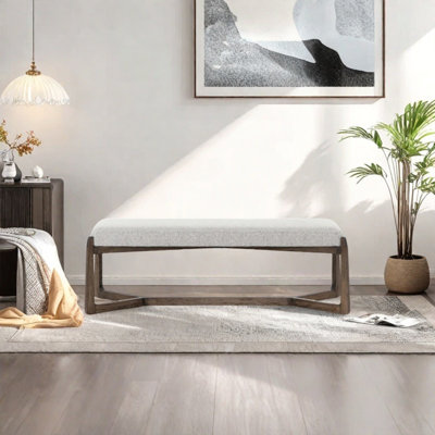 Coussin de repos en bois massif pour banc de centre commercial