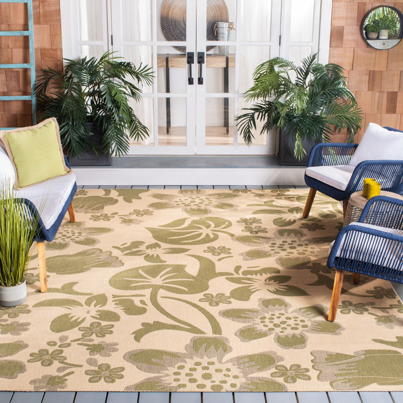 Marpain Performance Floral Rug, Rectangle 4' x 5'7"