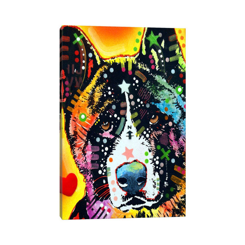 Akita 1 Piece Wrapped Canvas Painting, 20.32 cm H x 30.48 cm W