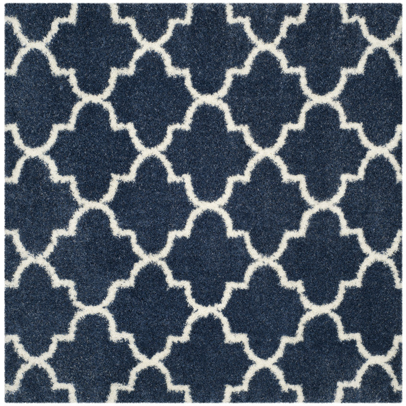 Bertl Sgm-Montreal Shag Performance Geometric Rug, Square 6'7"