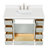 49'' Single Bathroom Vanity with White Quartz Top-93359324