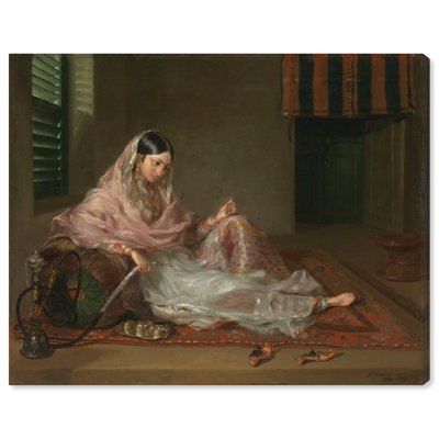 Francesco Renaldi " Muslim Lady Reclining " by Francesco Renaldi Painting Print