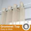 Rideaux transparents beiges, rideaux transparents avec œillets 2 pièces-628085158