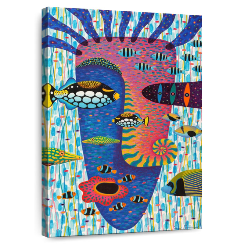 Avery Abstract Fish Face, 51" H x 34" W
