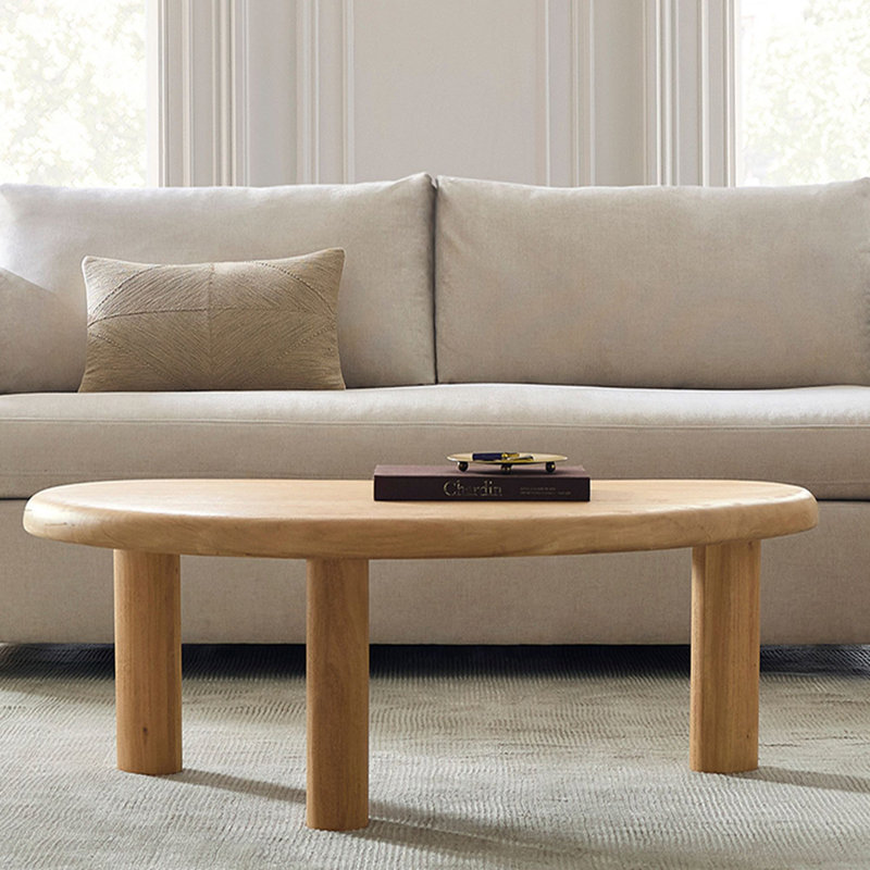 Medieval-style all-solid wood coffee table