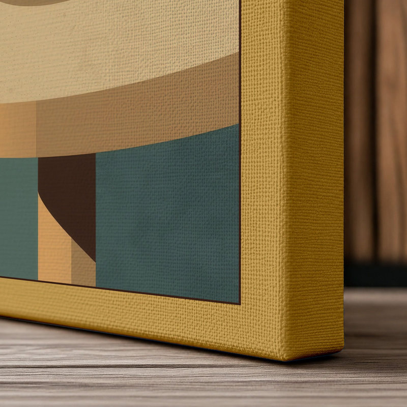 Morning at the Table Modern - Wrapped Canvas, 24x16 - 61.0 x 40.6 cm, Ochre Border