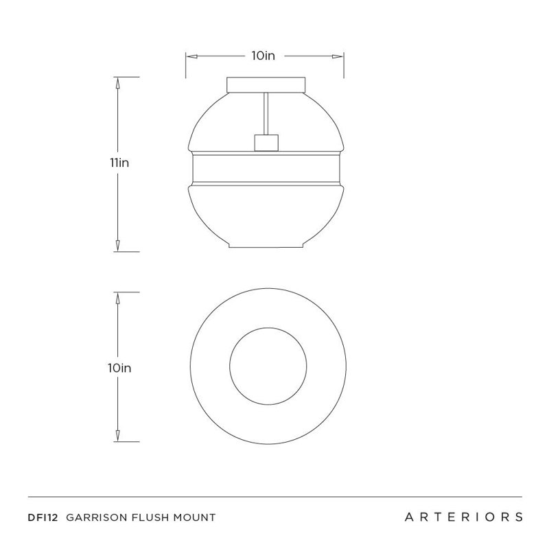 Garrison Small Flush Mount