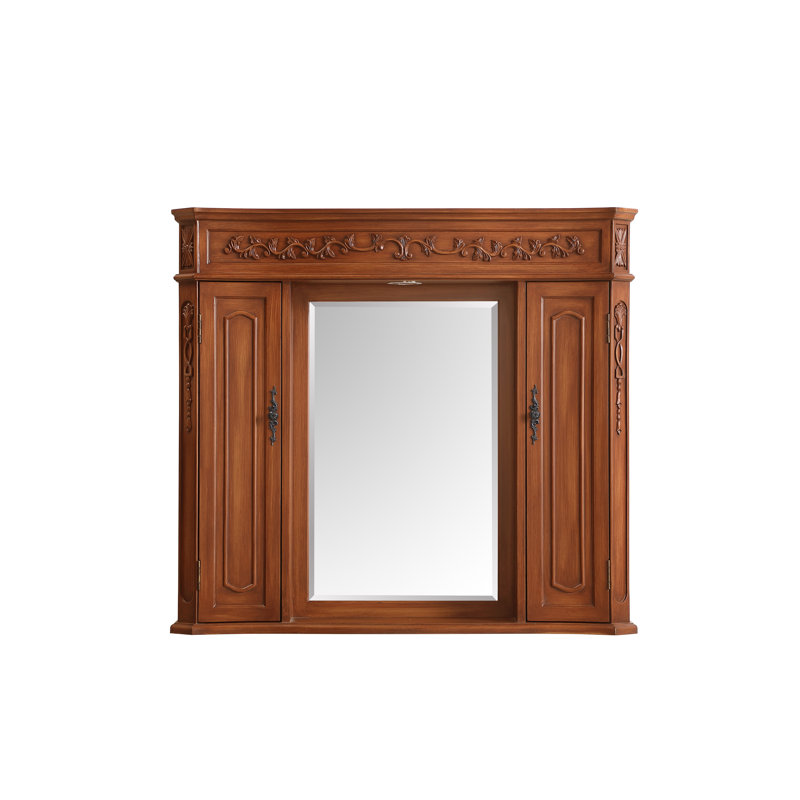 Armoire à pharmacie avec éclairage à DEL Burnet, Teck