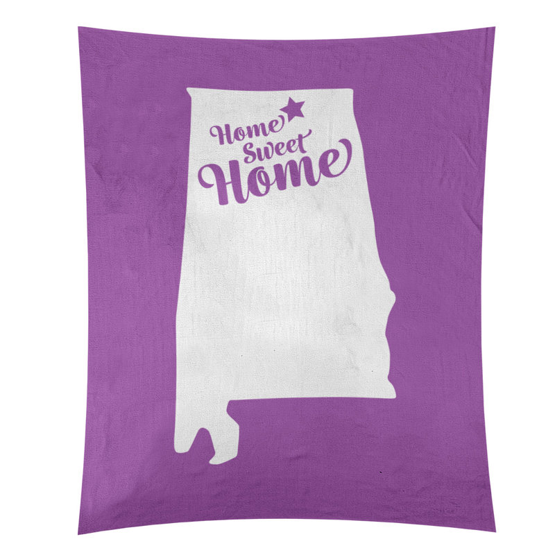 Tapisserie Home Sweet Huntsville, H 60 po x l 51 po, Violet