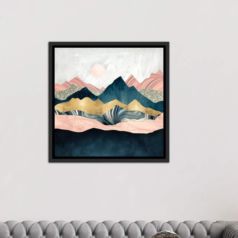 « peluchey peaks » par spacefrog designs-print, H 37 po x l 37 po x P 1,5 po, Toile avec cadre noir