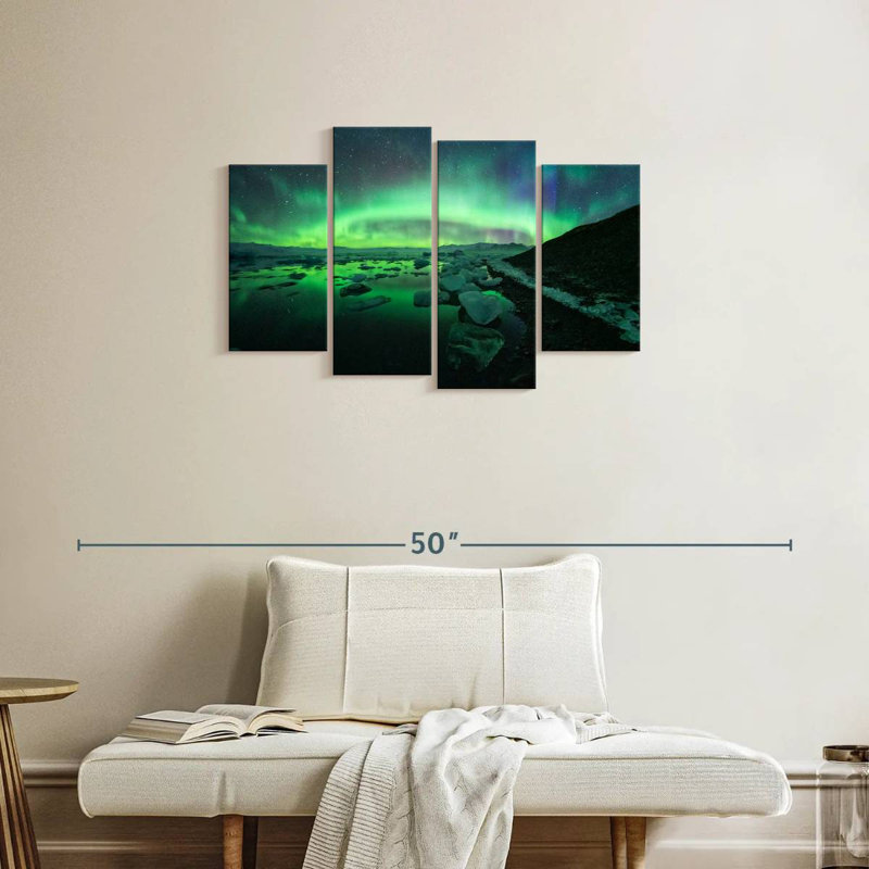Alvord Jokulsarlon glacier lagon aurore ciel, H 22 po x l 36 po