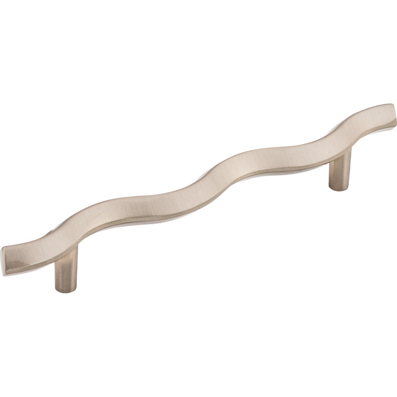 Wave 5 1/16" Center to Center Bar pull, Brushed Satin Nickel