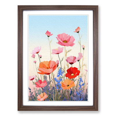 Wildflowers Minimalism Art - Framed Print