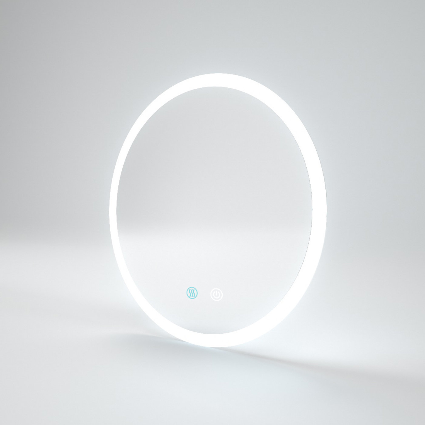 Wrought Studio™ Round Frameless LED Light Anti-Fog Wall Bathroom Vanity ...