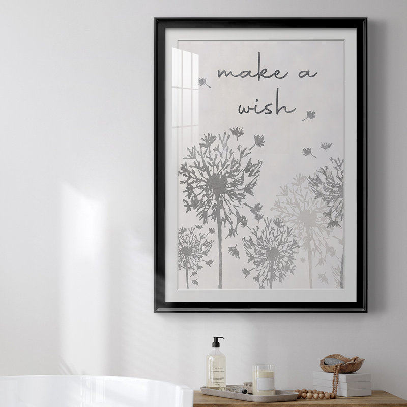 «Make A Wish», reproduction encadrée de qualité supérieure - prête à être accrochée, L 30,5 po x H 42,5 po, Cadre noir
