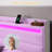 Berneil Upholstered Bed Frame with RGBW LED Lights Headboard & 4 Storage Drawers-1678228655-1726469734