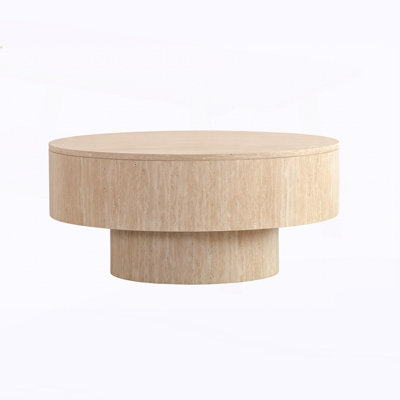Table basse ronde de rangement, table d'appoint pour salon, montage facile