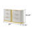 Kingsley Dresser in Gold and White Finish