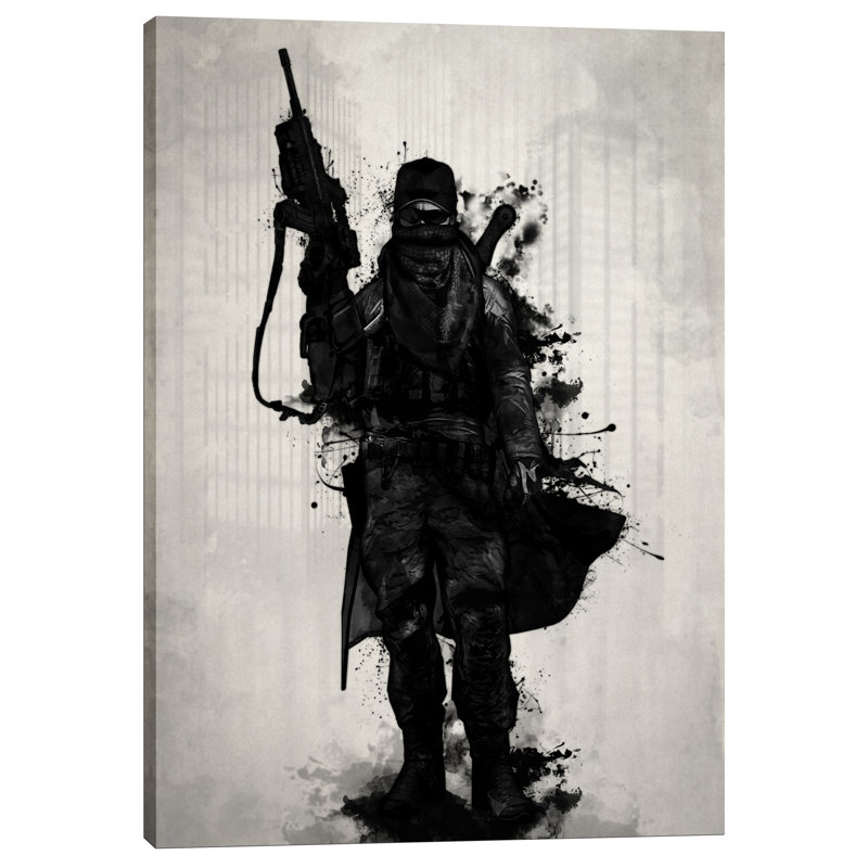 Cortesi Home «Post Apocalyptic Warrior» par Nicklas Gustafsson, art mural sur toile, H 54 po x l 40 po x P 1,5 po