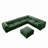 Solstice 142.5" 7-Piece Corner Sectional Chenille Sofa With Movable Ottoman-2054714832