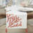 Seaside Embroidered Coral Table Runner