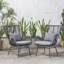 Chaise de patio en osier avec coussins Tapscott (ensemble de 2), chaise-1269896503