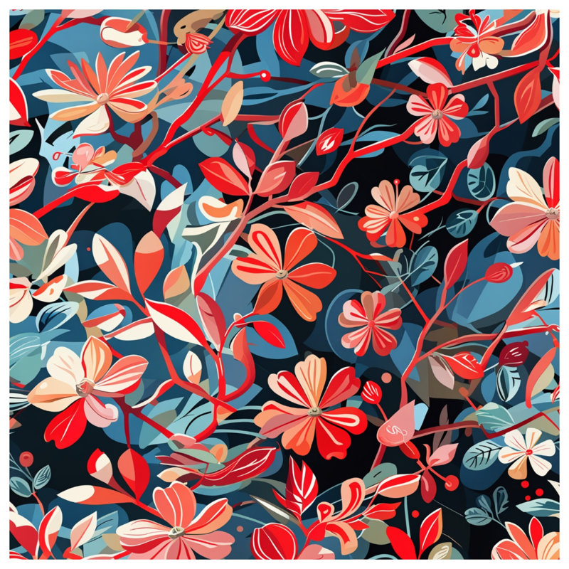 Couvertures vibrantes à motif floral, L 50 po x H 60 po