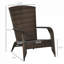 Outsunny Patio Wicker Adirondack Chair