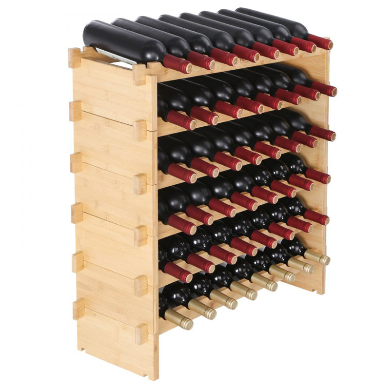 Support à vin 48 bouteilles modulaire empilable, 48 niveaux, H 30,5 po x l 30 po x P 9,8 po