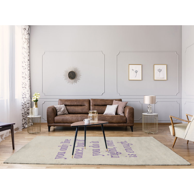Quotes Chenille Indoor Rug, Rectangle 9' x 12'