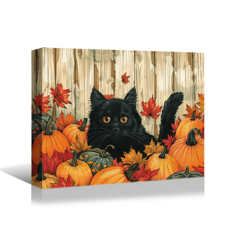 Art mural d'Halloween sur toile, H 18 po x l 24 po
