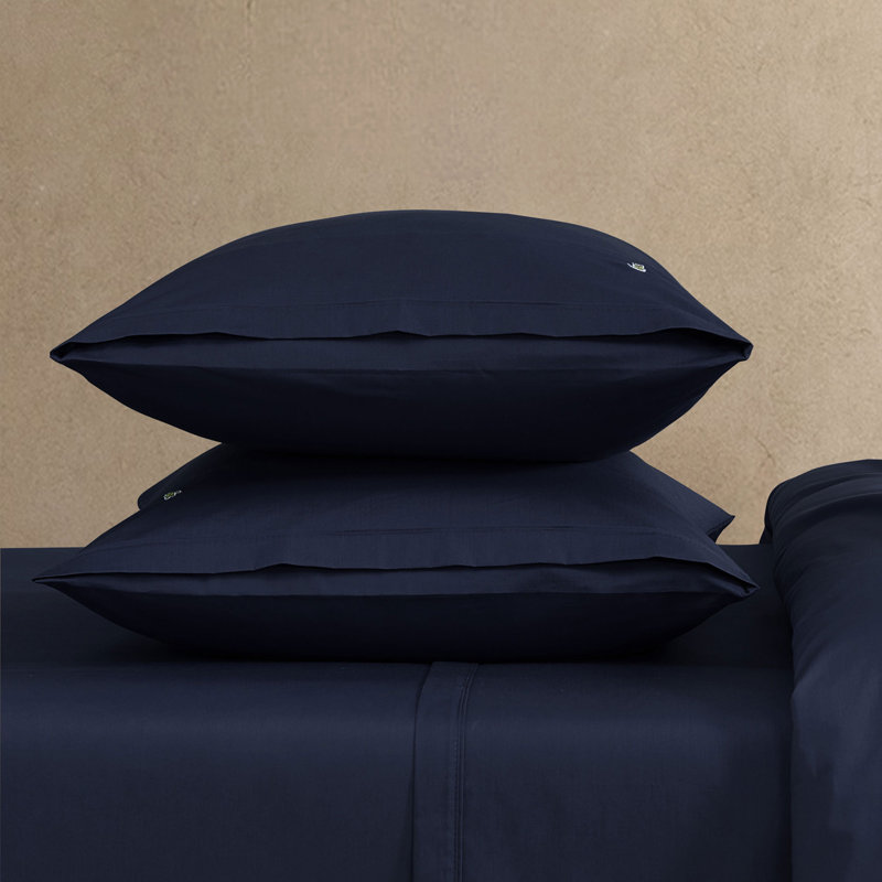 Lacoste Cotton Percale 100% Cotton Pillowcase, Standard Pillowcase, Chili Pepper
