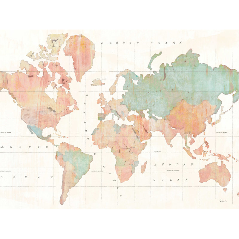 Across the World V3 - reproduction sur toile, H 24 po x l 32 po