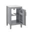 Petit meuble-lavabo de 20 po avec lavabo en céramique, armoire de salle de bain avec porte à fermeture douce, support de rangement et tablettes réglables-799719500