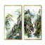 Minimalisme Cliffside Reverie - montagnes, ensemble de 2 reproductions d'art sur toile-1696642565-1696642560