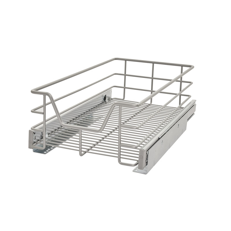 Premium Cabinet Organizers Single Pull-Out Basket, 12"