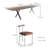 4 - Person Solid Wood Top Double Pedestal Dining Set-99853658