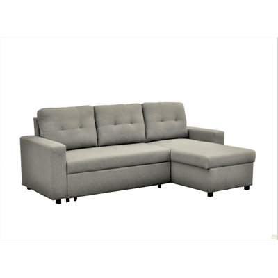 Convertible L-Shaped Sectional Sleeper Sofa Bed, Saving Pull Out Couch