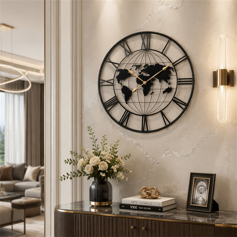 36 Inch Large Metal Wall Clock