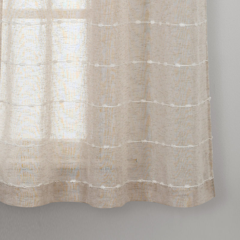 Paire de rideaux transparents avec œillets Farmhouse, Beige