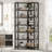 78.74" Tall 7-Tier Industrial Grey Corner Bookshelf Tall Wood Metal Etagere Display Shelf For Home Office, Living Room & Kitchen-122821820