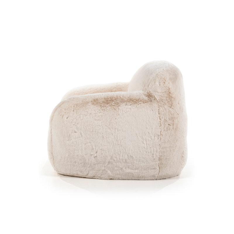 Lounge Chair, Beige Polyester
