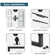 Metal and Glass Sliding Barn Door with Installation Hardware Kit ( Soft-close Included)