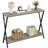 41.3/33.5" Industrial Narrow Console Table, 2-Tier Entryway Wood Table w/Metal Frame for Entryway, Hallway, Living Room