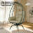 Oversized 360° Swivel Rattan Egg Chair Wicker Indoor Outdoor Patio Lounge Chair With Removable Thick Cushions-2009693519-2009693512