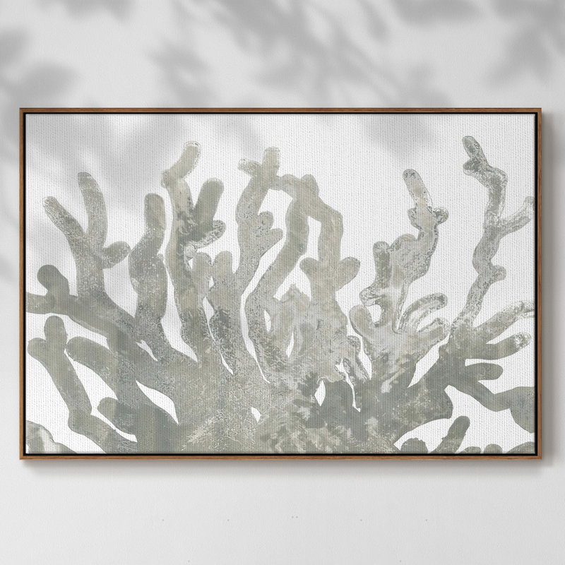 Stone Macro Coral III, reproduction d'art sur toile, H 17 po x l 25 po x P 2 po, Noyer