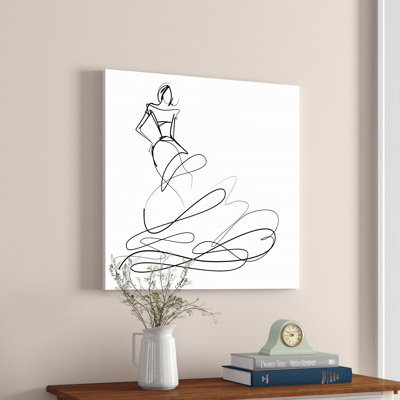 Croquis de robe de bal - reproduction de dessin sur toile tendue