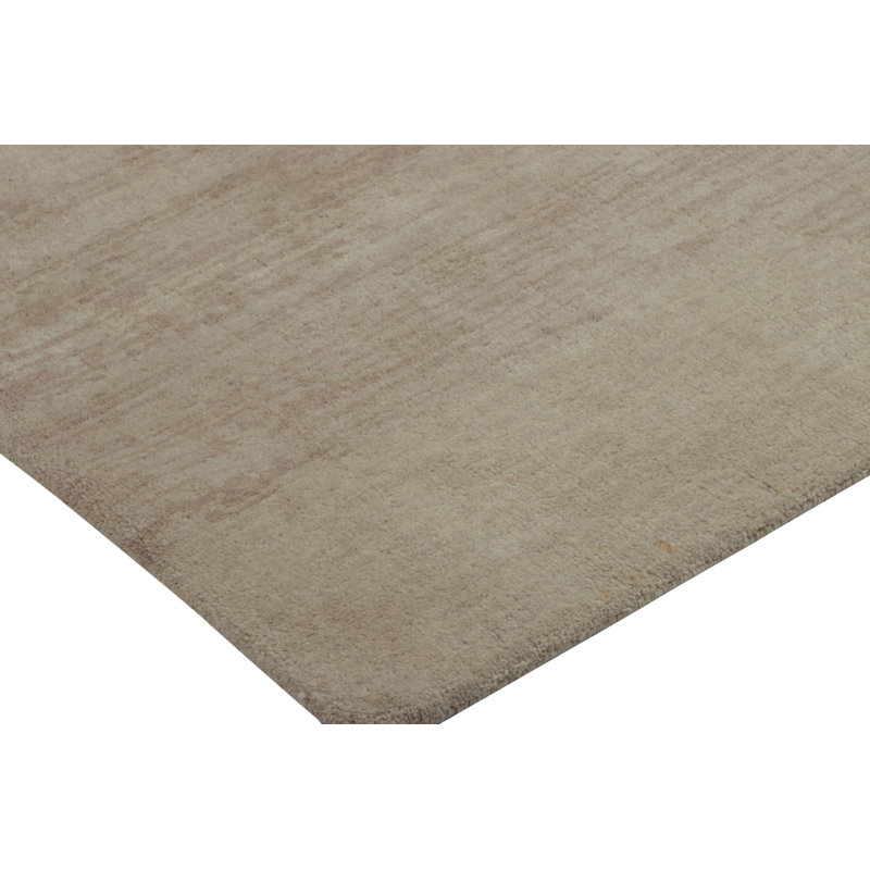 Rug & Kilim’S Contemporary Textural Solid Rug In Beige-Brown & Cream With Striae
