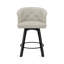 Tabouret de comptoir pivotant rembourré avec structure en métal-1927740116